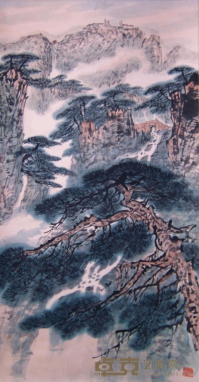 泰山云步桥 122×57㎝