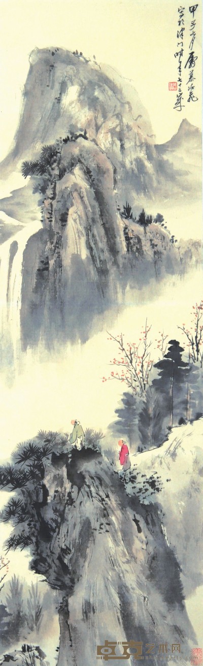 山水 97×31cm
