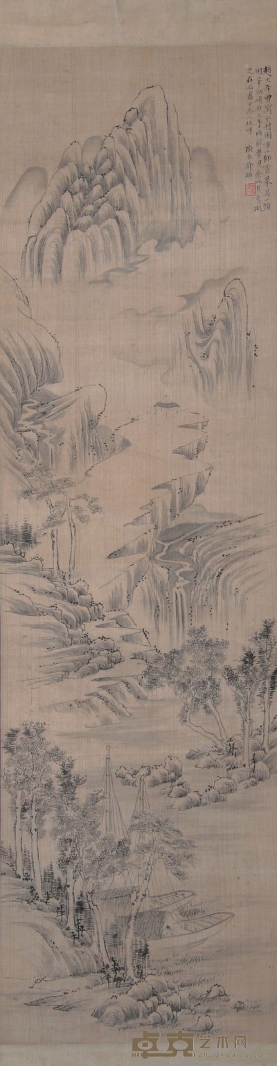 山水 109×31cm