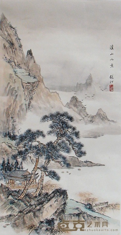 山水 65×33cm