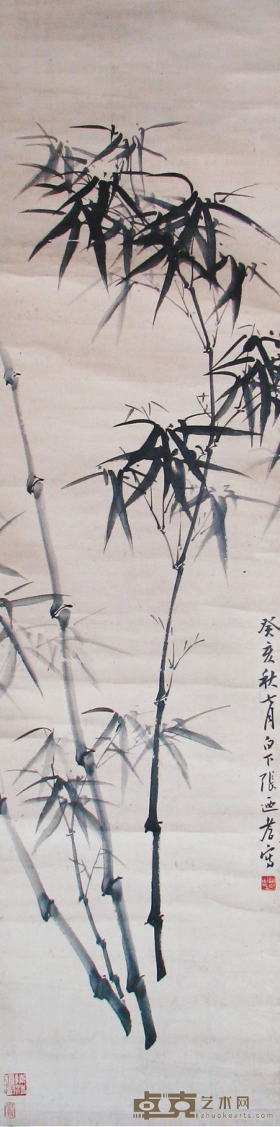 竹子 128×34cm