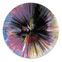 DAMIEN HIRST    Beautiful Layers Together Dispersion Dark Liquid Destiny’s Pink Misery Painting (with Expanding Darkness), 2004