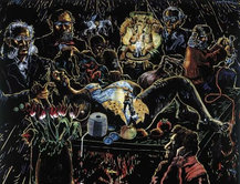 J&Ouml;RG IMMENDORFF  Gyntiana – Geburt Zwiebelmann (Gyntiana – Birth Onionman), 1992
