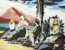 DAVID SALLE   Pastoral with Nude, 1999