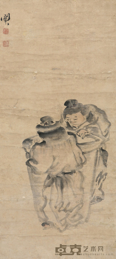 闵真 人物 93×42cm