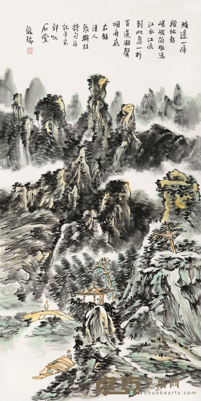 龙瑞  漓江山色 68×136cm