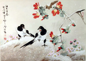 喻继高 2003年作 江南早春 立轴50×69.5cm