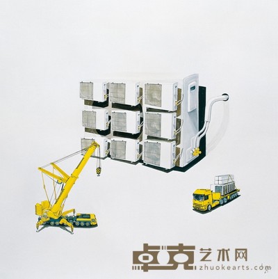 吴魏 2008年作 空调 145×145cm