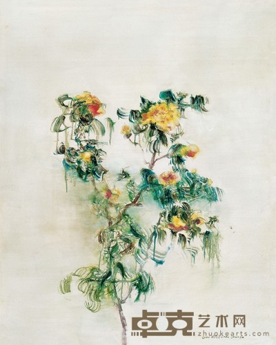 周春芽 2000年作 花 100×80cm