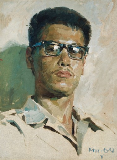 徐芒耀 1977年作 戴眼镜的中年人