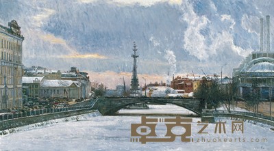 周小松 银色帝国——彼得大帝纪念馆 180×100cm