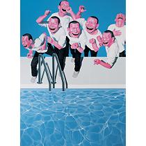 岳敏君 1962年作 TAKE THE PLUNGE300×220cm