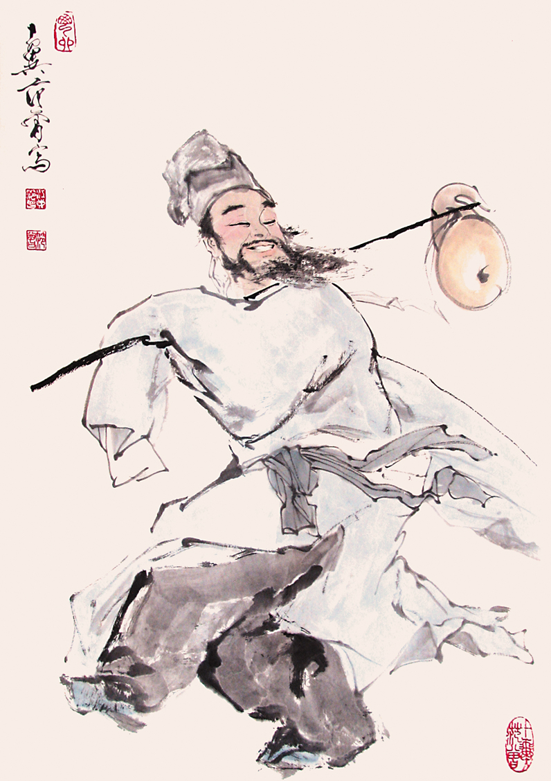 范曾 醉归图95×68CM