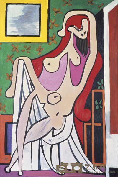 Not Picasso (Large Nude in a Red Chair, 1929), 1987 76 3/4 x 50 3/4 in. (194.9 x 128.9 cm).
