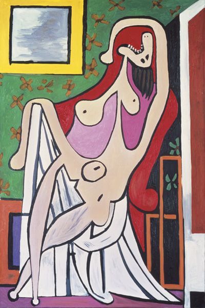 Not Picasso (Large Nude in a Red Chair, 1929), 1987