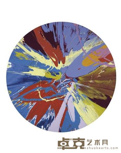 Beautiful Guests Must Dress In Pastel Only for the Pictures Painting, 2007 60 in. (152.4 cm) diameter.