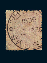 ○1896年小龙邮票3分银一枚