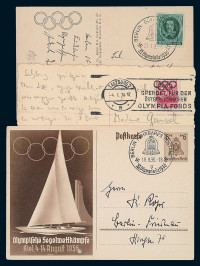 COL 1920-2000年奥运纪念邮票及相关封、片收藏集一册