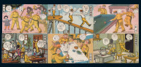 PPC 日本印製彩色军事漫画明信片六十四件