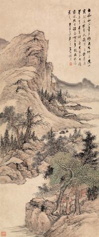 顾沄 己卯（1879）年作 富春山色 立轴