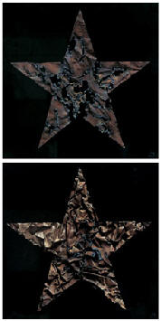 冷军 2000年作 五角星之一 二（两幅）50×50cm×2