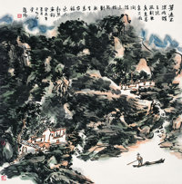 龙瑞 2003年作 山水 镜心