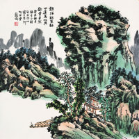 龙瑞 2003年作 山水 镜心