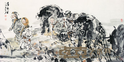 张江舟 2007年作 清风图 镜心 69×138cm