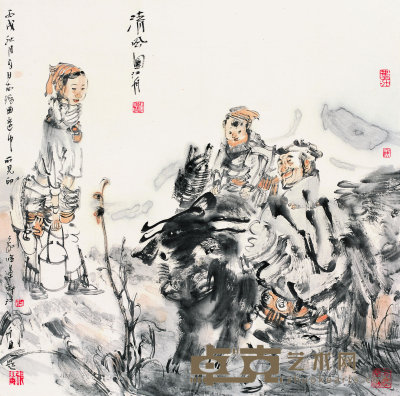 张江舟 2006年作 清风图 镜心 68×68cm