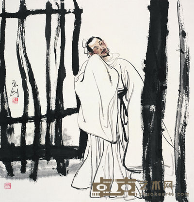 王宏剑 人物 镜心 68×66cm