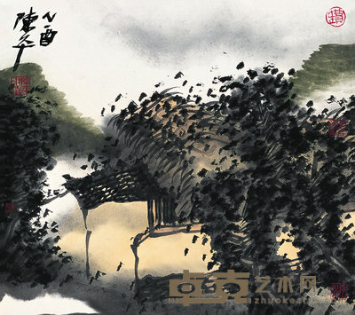 陈平 2005年作 山水 镜心 40×45cm