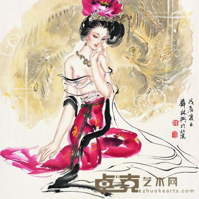 薛林兴 1988年作 人物 镜心 68×68cm