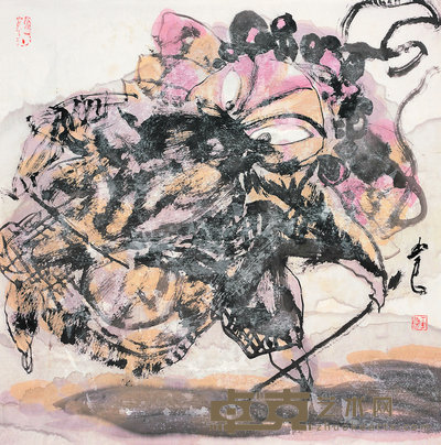 关玉良 戏曲人物 镜心 66.5×66.5cm