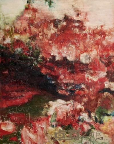 周春芽 1994年作 雅安上里四号 100×80cm