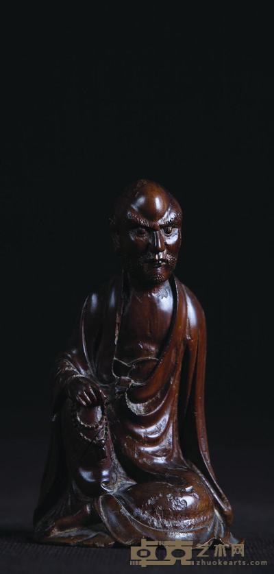 清·黄杨木达摩 高:18cm