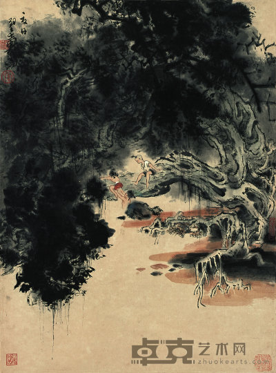 郑乃珖 夏日 立轴 66×48cm