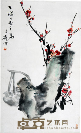 王雪涛 红梅 镜心 67×40.5cm