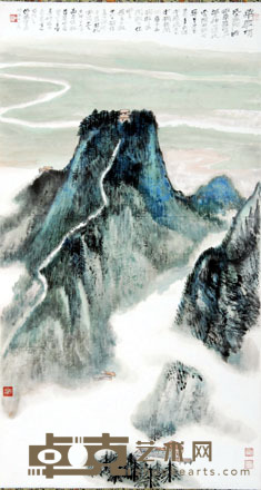 何海霞 1978年作 华岩顶 立轴 89.5×48cm