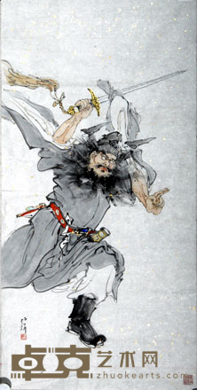 白伯骅 钟馗 镜心 104×51cm