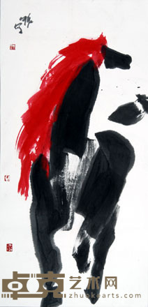 贾浩义 马 镜心 140×67.5cm