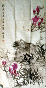 郭味蕖  紫玉兰 镜心