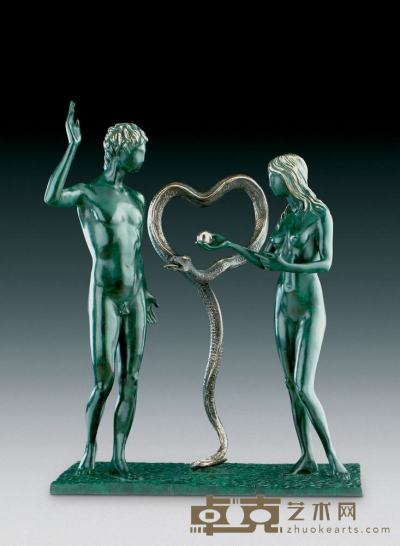 亚当与夏娃（336/350) 41.5×21×52cm