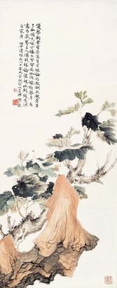 陆抑非 1936年作 春蚕 立轴