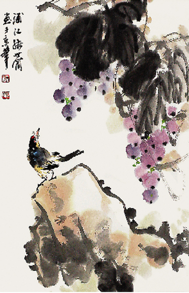 张世简    花鸟