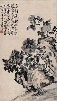 李鱓（1686～1762）牡丹图立轴