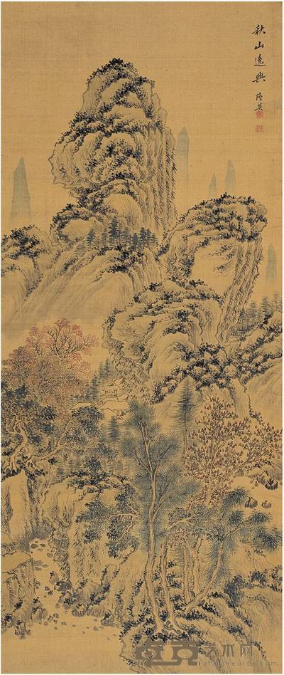 陆英［清］秋山逸兴图立轴 120×50cm