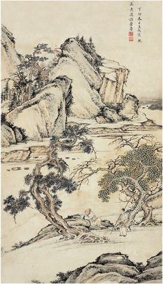 王俶［清］福寿如意图镜片