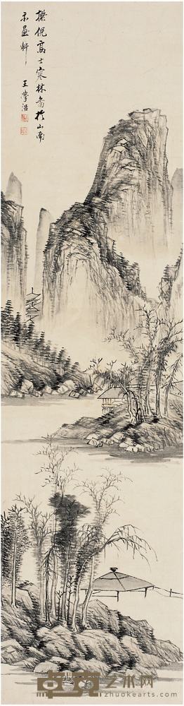 王学浩（1754?1832）寒林图立轴 142×37.5 cm