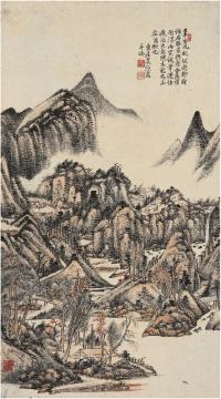 王昱（？?1750后）倣黄公望山水镜片