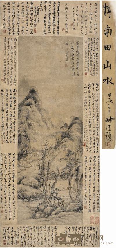 恽寿平（1633?1690）秋山渔隐图立轴 81×28.5 cm